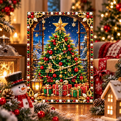 🎄 Weihnachtsbaum – Nur für kurze Zeit | Weihnachts-DIY-Diamond-Painting-Set – Funkelnde Hängedeko Weihnachtsgeschenk & kreative Bastelidee für die ganze Familie