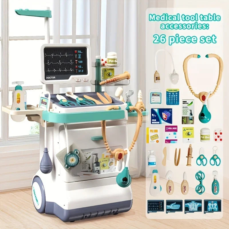 Doctor Kit for Kids Pretend Doctor Playset for Toddlers with Medical Station Stethoscope Role Play Medical Toy for Girls Boys